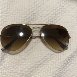 Brown Ray Ban aviators